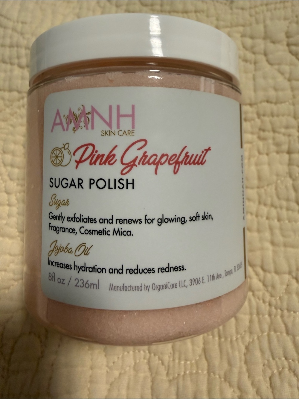 AMNH Pink Grapefruit Sugar Polish - Pink Exfoliating Body Scrub